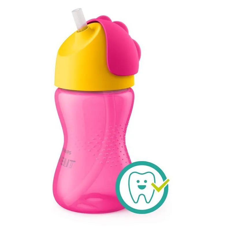 Avent Kouzelný hrneček s ohebným brčkem 300 ml růžový