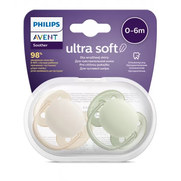 Avent Šidítko Ultrasoft Premium 0-6 m 2ks kluk