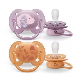 Avent Šidítko Ultrasoft Premium Zvířátko 6-18m dívka, 2 ks