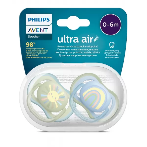Avent Šidítko Ultra air 2ks 0- 6 m kluk