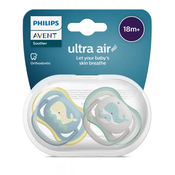AVENT Šidítko Ultra air Obrázek 18m+ (velryba), 2ks