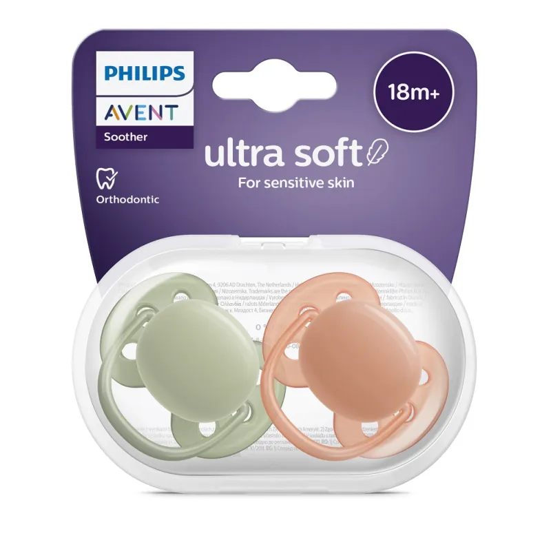 PHILIPS AVENT Šidítko Ultrasoft Premium neutral 18m+, 2 ks