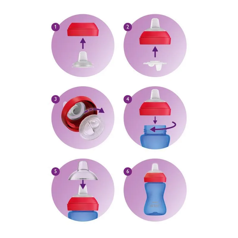 Philips AVENT Hrneček Grippy s jemnou hubičkou 300 ml +WW Soapberry 60ks