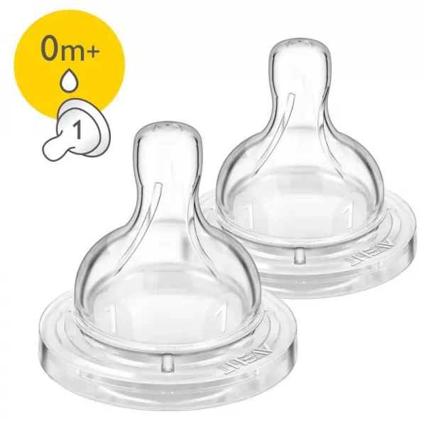 Philips AVENT Dudlík Anti-colic/Classic+ 1 novorozenecký průtok, 2 ks+WW Soapberry 60ks