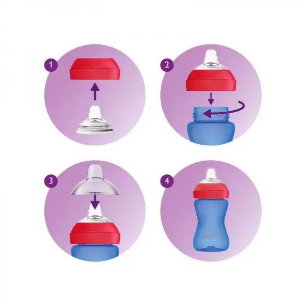 Philips AVENT Hrneček Grippy s jemnou hubičkou 300 ml +WW Soapberry 60ks