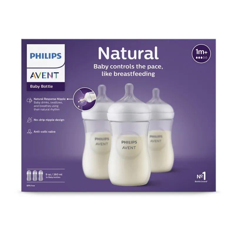 Philips AVENT Láhev Natural Response 260 ml, 1m+, 3 ks+WW Soapberry 60ks