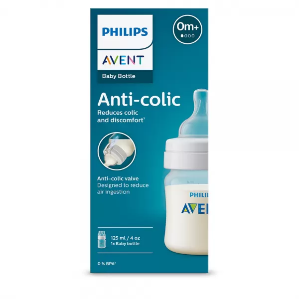 Philips AVENT Láhev Anti-colic 125ml, 0+m+WW Soapberry 60ks