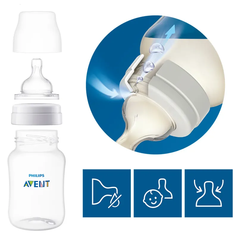 Philips AVENT Dudlík na láhev Anti-colic pomalý průtok 1m+, 2 ks