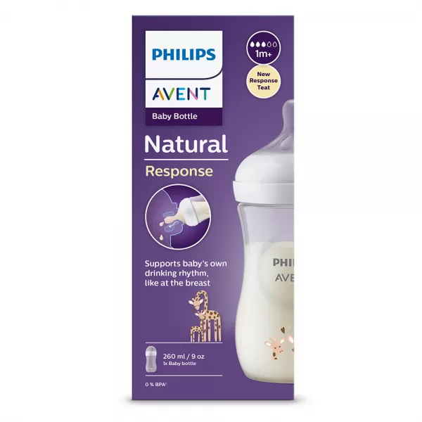 Avent Láhev Natural Response 260 ml +1m žirafa