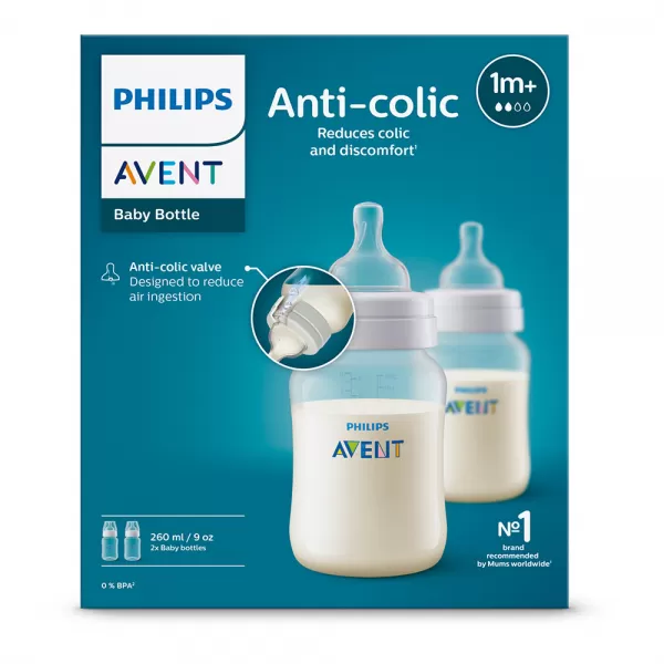 Philips AVENT Láhev Anti-colic 260ml, 1m+, 2 ks