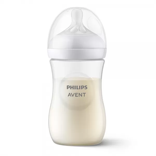 Philips AVENT Láhev Natural Response 260 ml, 1m+dárek PETITE&MARS Miska 6m+