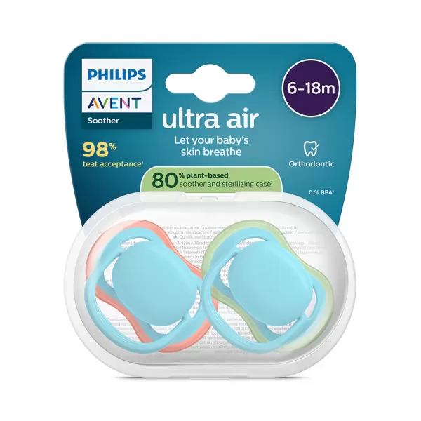 Philips AVENT Šidítko Ultra air 6-18m, 2ks