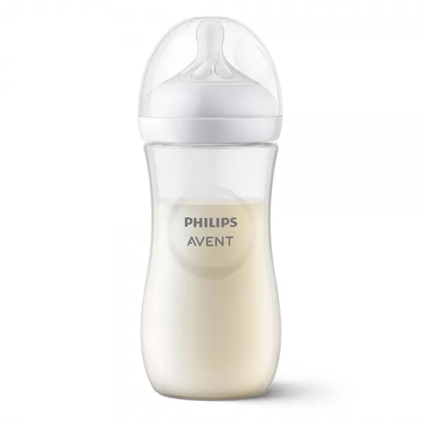 Philips AVENT Láhev Natural Response 330 ml, 3m+dárek PETITE&MARS Miska 6m+