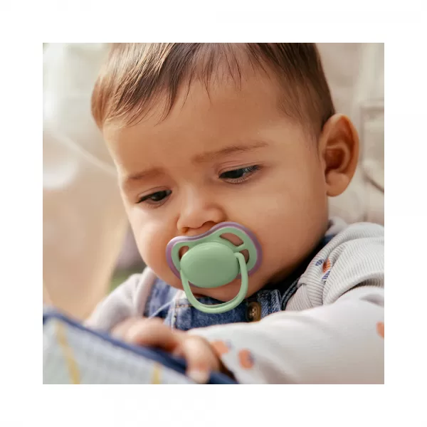 Philips AVENT Šidítko Ultra air růžová/zelená 6-18m dívka, 2ks