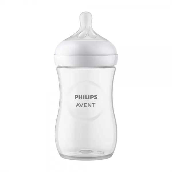 Philips AVENT Láhev Natural Response 260 ml, 1m+dárek PETITE&MARS Miska 6m+