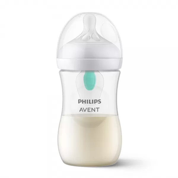 Philips AVENT Láhev Natural Response s ventilem AirFree 260 ml, 1m+dárek PETITE&MARS Miska 6m+