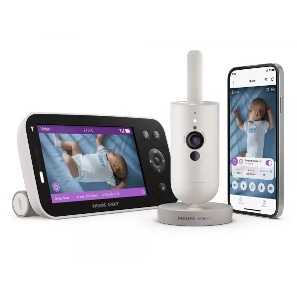 Philips AVENT Chůvička dětská chytrá Premium s překladem pláče, sledováním spánku a dýchání SCD971
