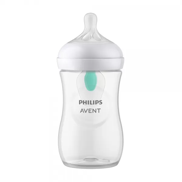 Philips AVENT Láhev Natural Response s ventilem AirFree 260 ml, 1m+dárek PETITE&MARS Miska 6m+