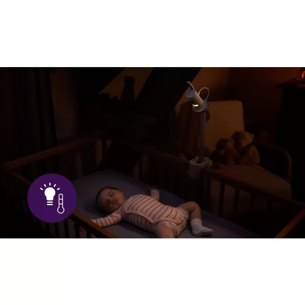 Philips AVENT Chůvička dětská chytrá Premium s překladem pláče, sledováním spánku a dýchání SCD971